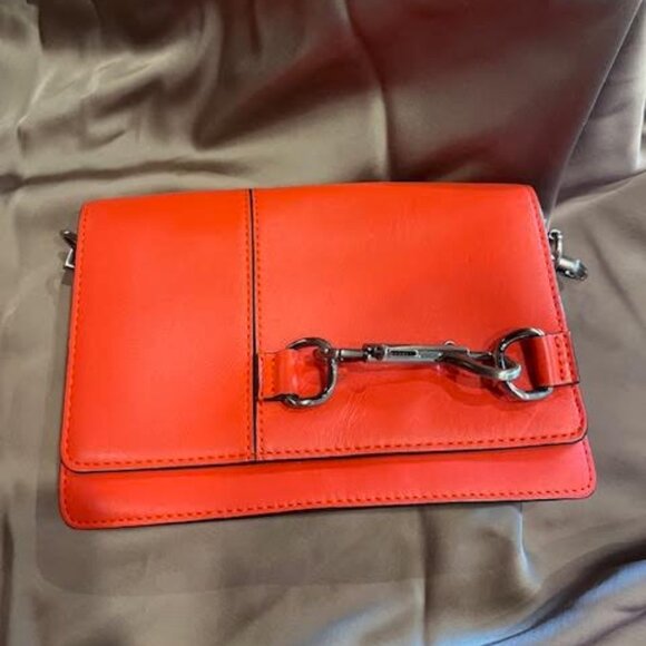 Rebecca Minkoff Orange Clutch Purse / Messenger Bag / Shoulder Bag - Picture 1 of 8
